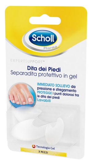 SEPARADITA PROTETTIVO IN GEL SCHOLL EXPERT SUPPORT PER DITA DEI PIEDI 3 PEZZI